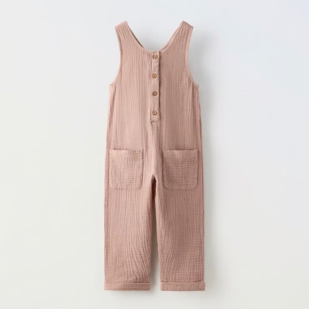 Zara Long Muslin Jumpsuit